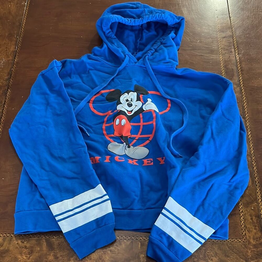 Disney Mickey Mouse Youth XL Blue Hooded Sweatshirt